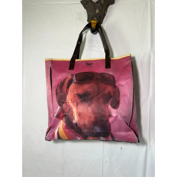 Anya Hindmarch Pink Dog Print Tote - Picture 15 of 15